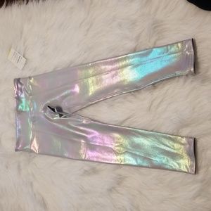 NWT Girls Old Navy Iridescent leggings size 6/7